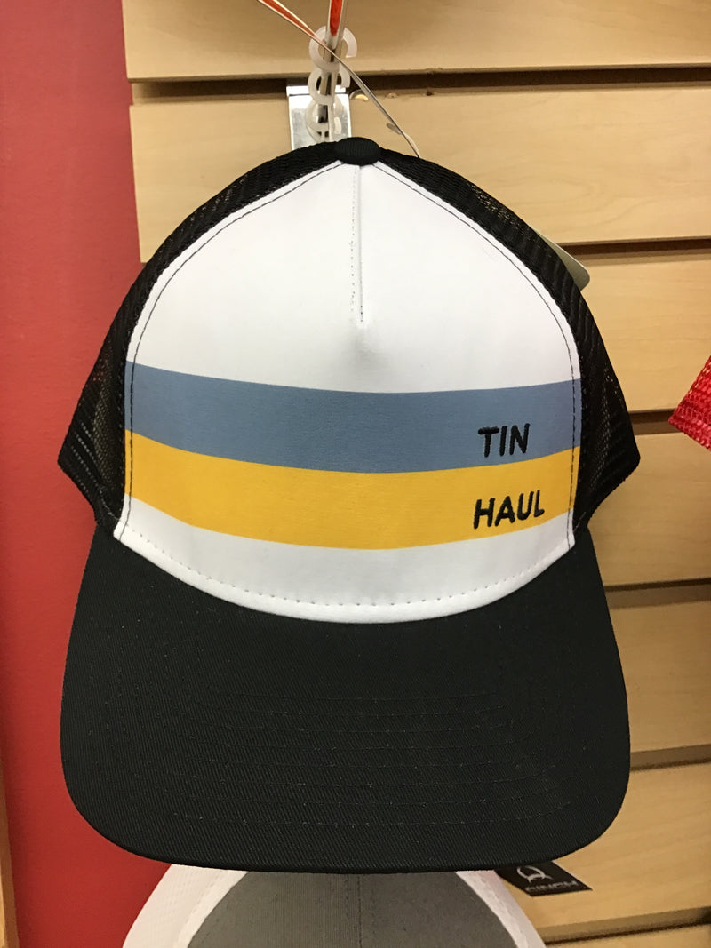 CL10-077-0501-0943 Ball Cap Tin Haul Horizontal Bars Wht/Blk