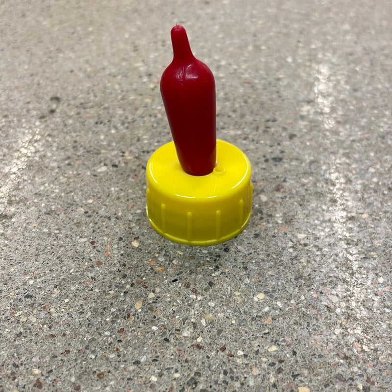 AC2783/5 Nipple Lamb Pritchard red w/yellow 5pk