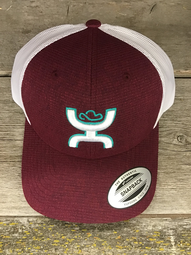 CL2106T-OSFA-Mrn/Wht Cap - Hooey - "Sterling" 6-Panel Trucker SnapBack