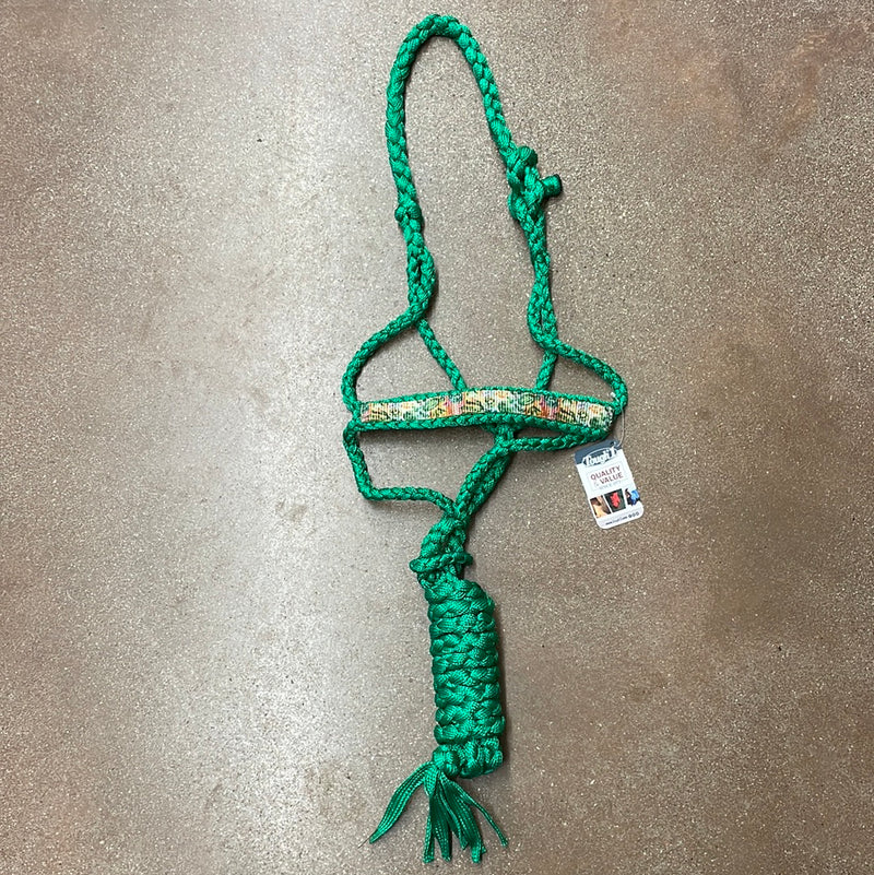 TK50-9621--Cactus Printed Mule Tape Halter w/ Lead