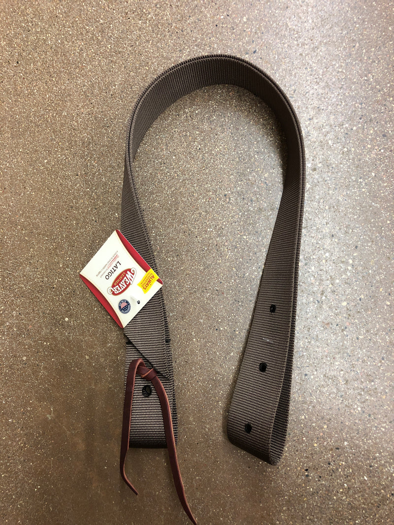 TK35500-60 Latigo Tie Strap Brown Nylon 13/4"x60" w/Holes