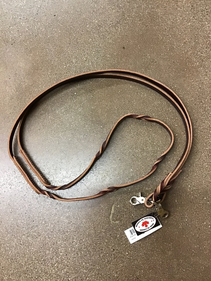 TK212153 Reins 5/8' Single Leather Barrel