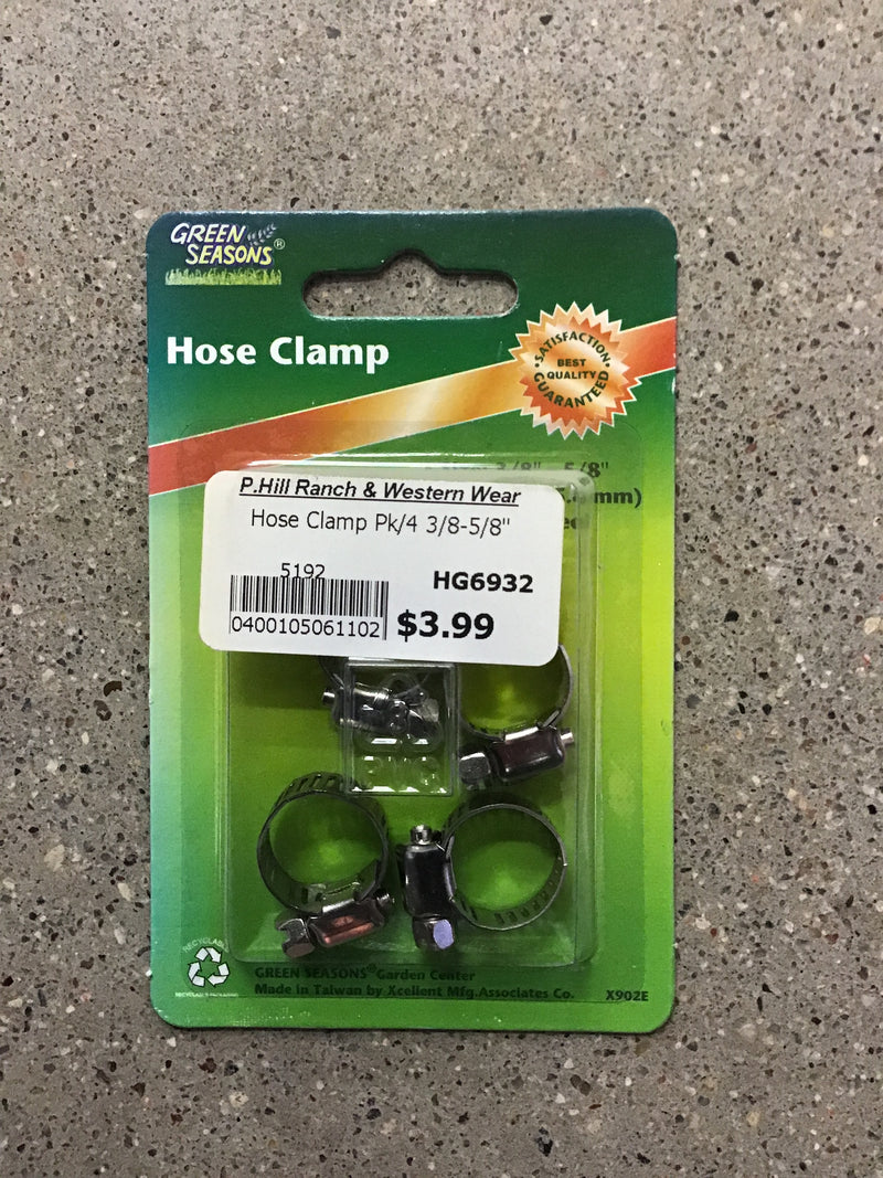HG6932 Hose Clamp Pk/4 3/8-5/8"