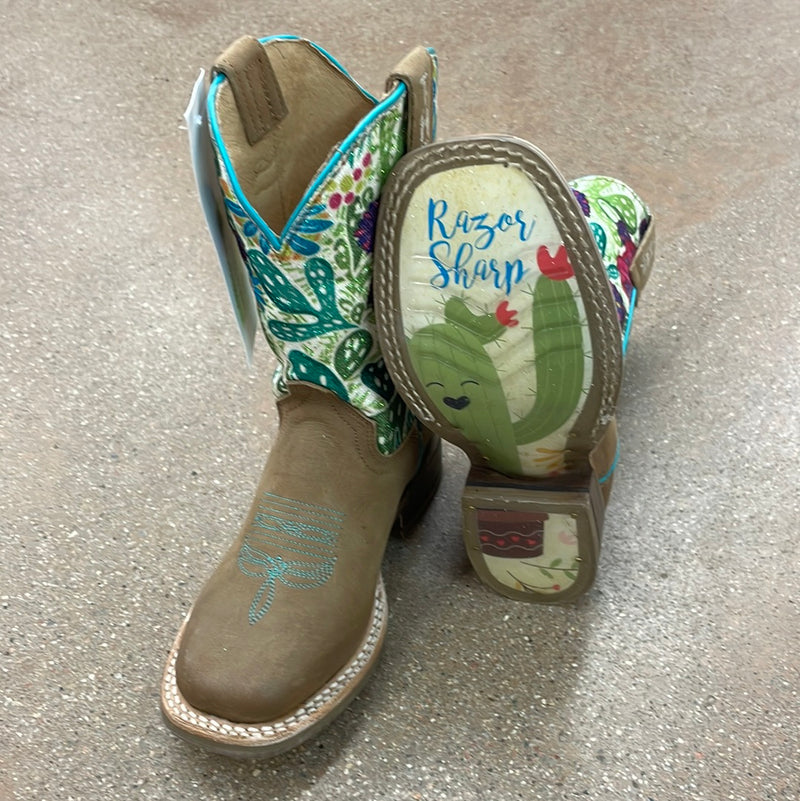 CL09-018-0200-0003-12-SpFlower Childrens Tin Haul Cowboy Boots