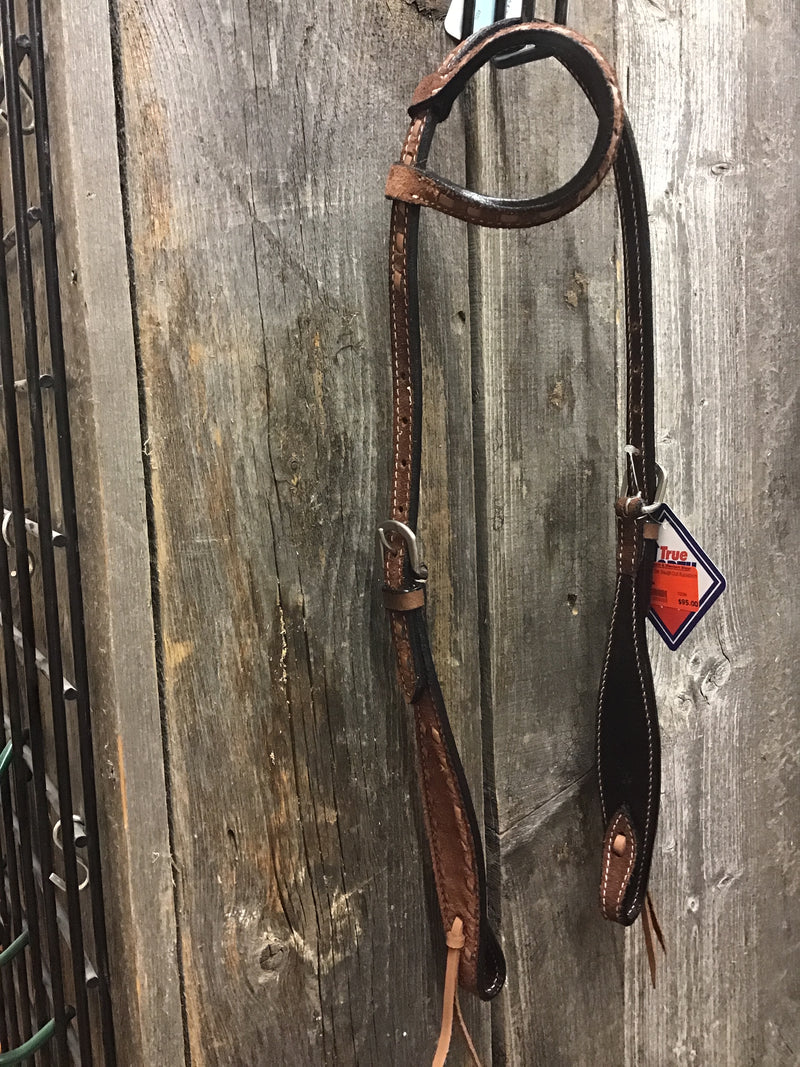TKWB2944 Headstall-1 Ear Rough Out Buckstitch