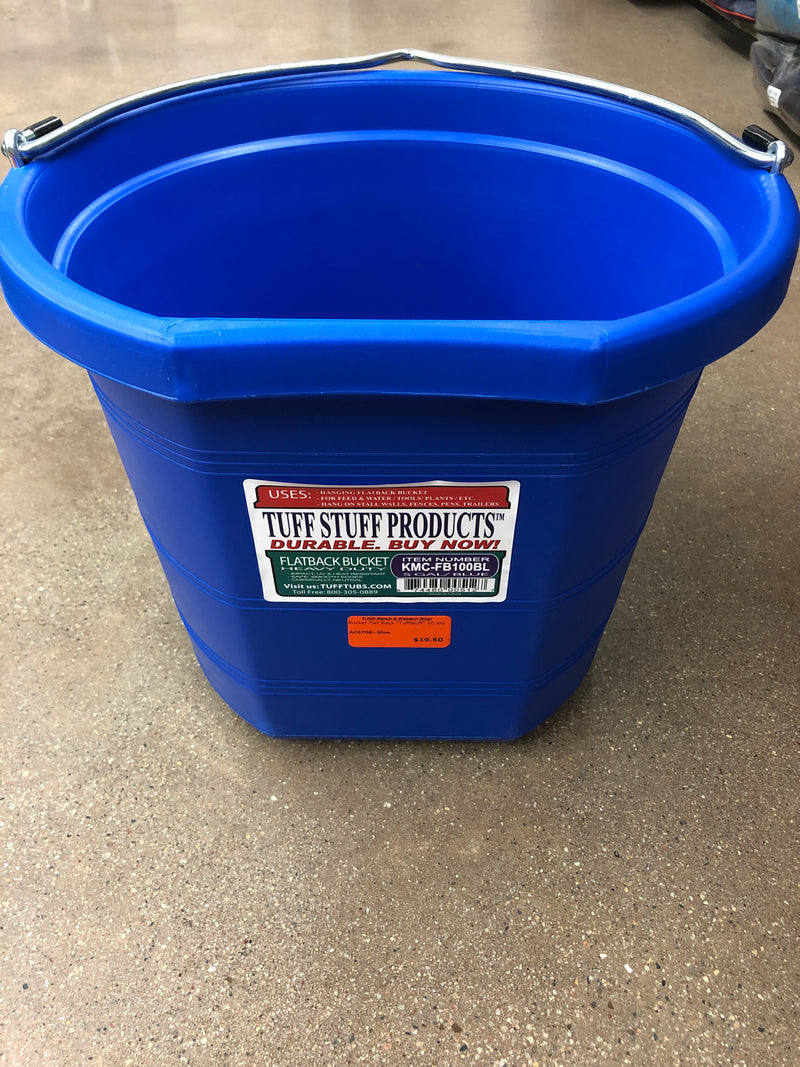 AC6708--Blue Bucket Flat Back "Tuffstuff" 20 qts