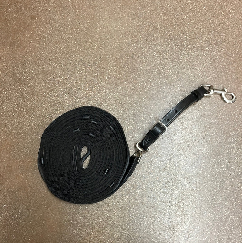 TKLL3047--Blk Lunge Line Rubber Grip 30' w/ Swivel