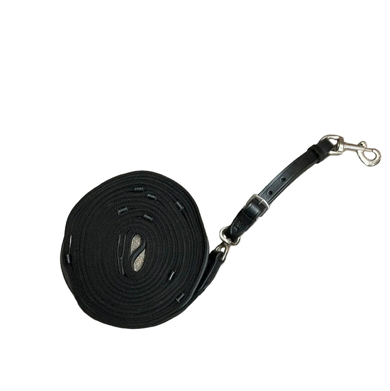 TKLL3047--Blk Lunge Line Rubber Grip 30' w/ Swivel