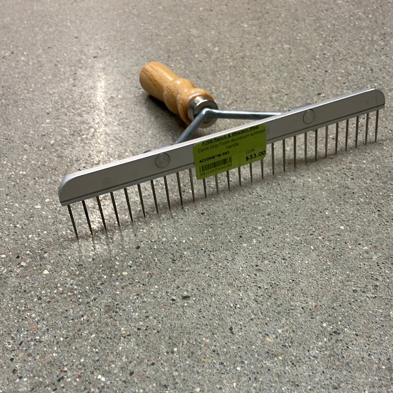 ACCOMB*W-SKI Comb Aluminum w/Wood Handle