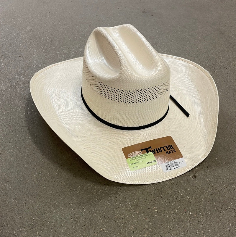 CLT73676 Cowboy Hat Twister Straw 20X Comfort Band