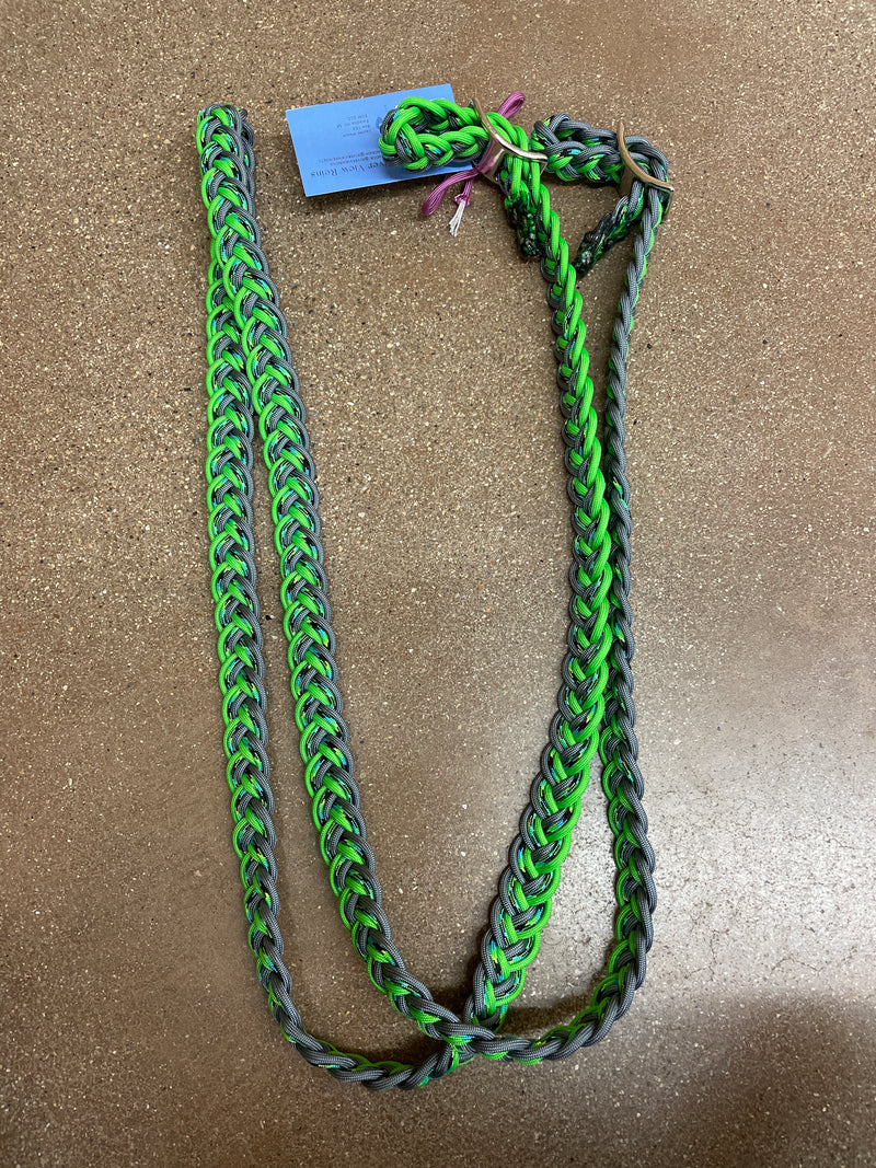 TKREINSLAUREN 9 Strand Braided Reins- 8ft Long
