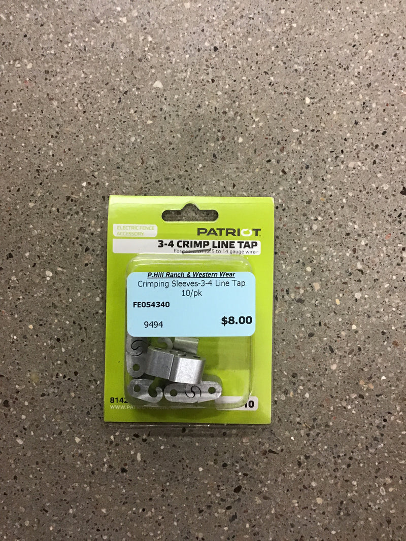 FE054340 Crimping Sleeves-3-4 Line Tap 10/pk