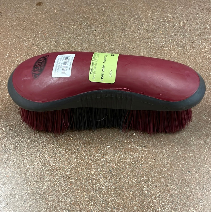 TK65-2059--Tawn/Gry Brush Dandy Stiff Curved Plastic