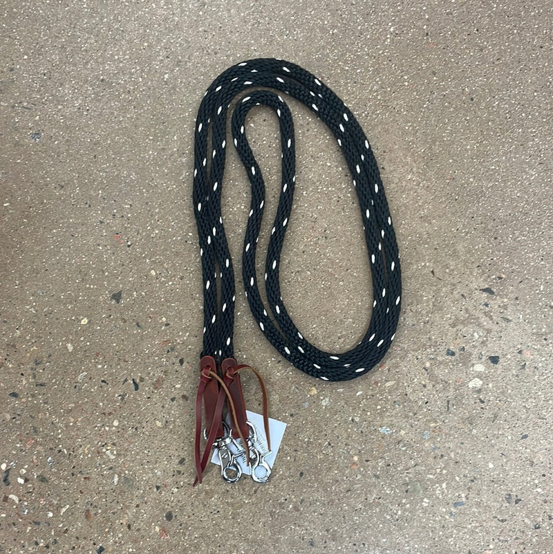 TKWR7098 Roping Rein Western Nylon w/Tracer & Scissor Snaps 8'