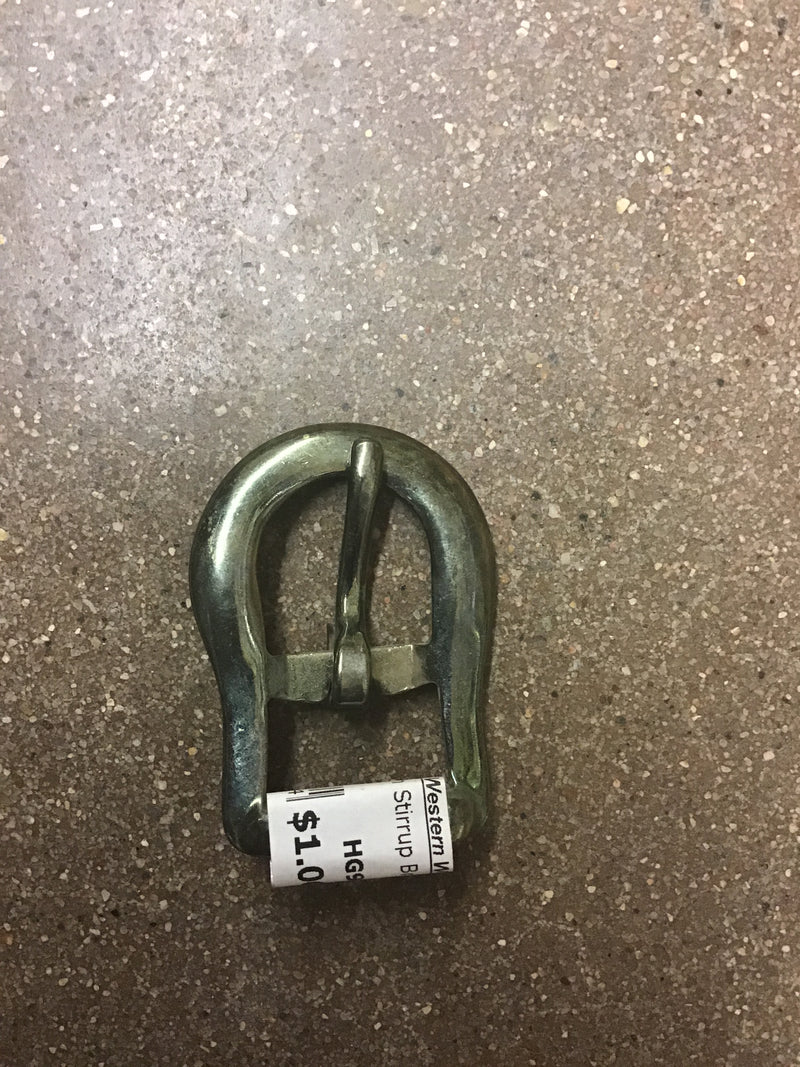 HG9482 Buckle English Stirrup Brass 1"