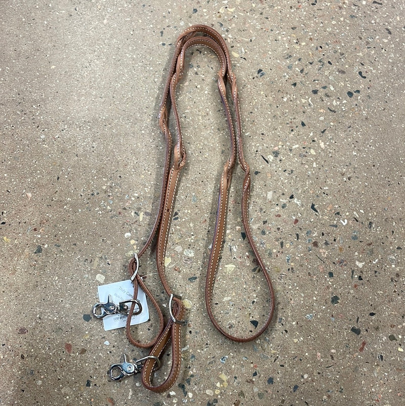 TKWR7070-LTO Roping Reins Twisted Knot w/ Scissor Snaps Light Oil