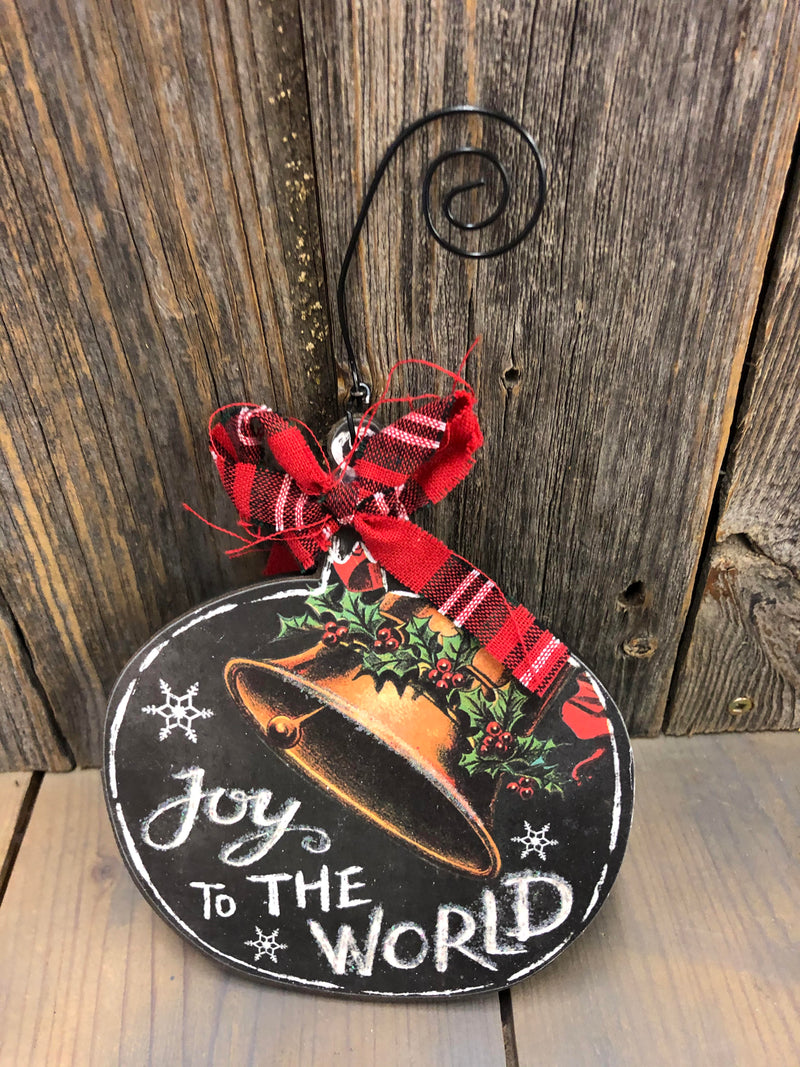 BGGI-51048 Holiday Glitter Ornament Wood Assorted