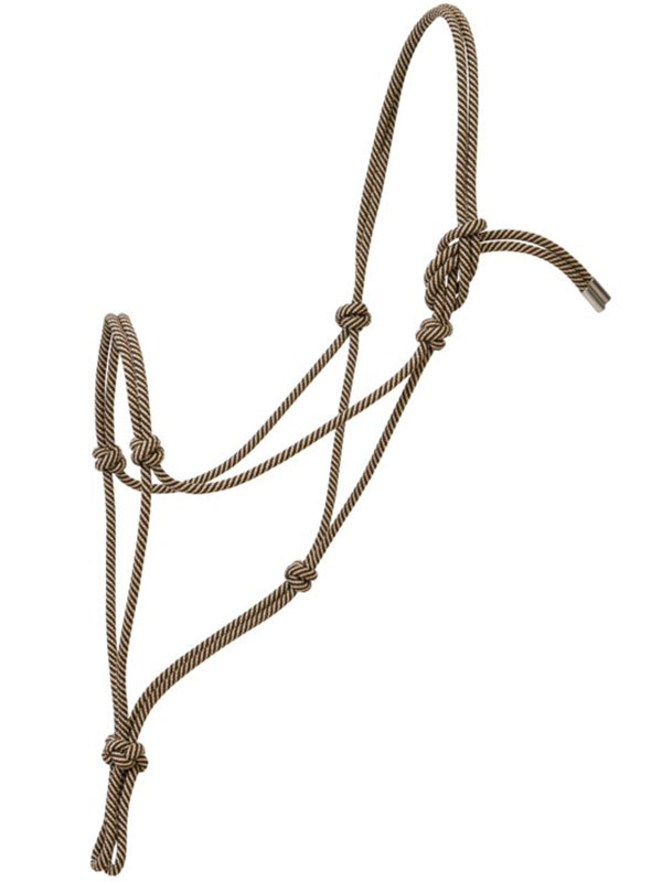 TK35-9505-AVG-Blk/Tan Rope Halter "95"