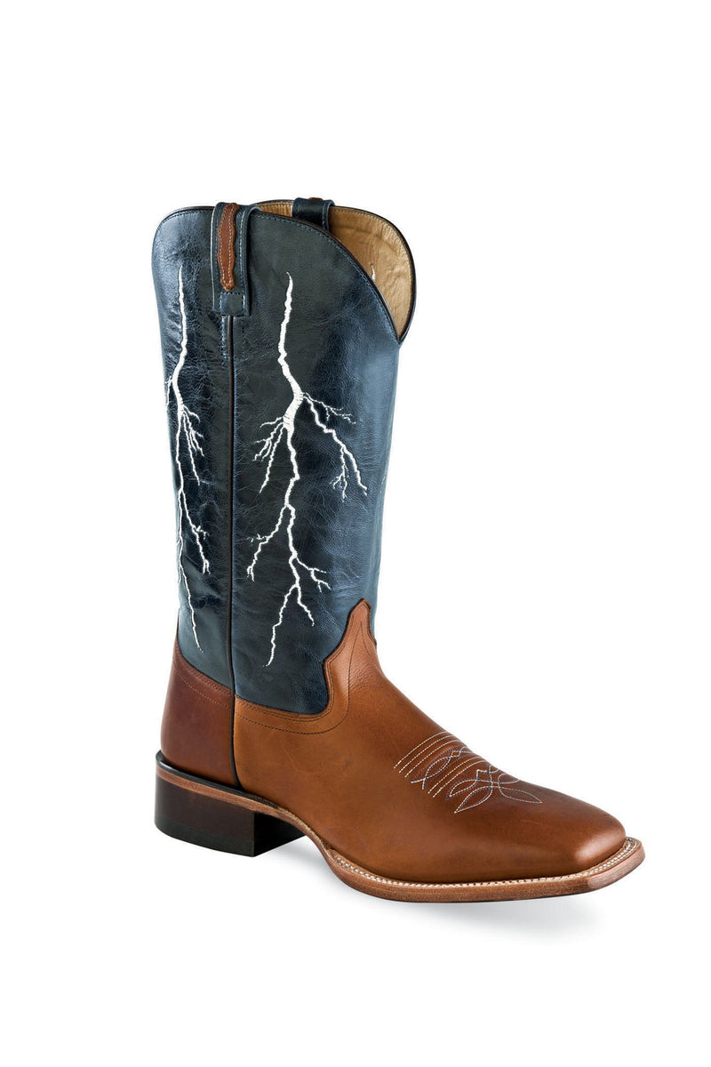 CLBSY1828-6 Cowboy Boot YOUTH Navy Lighting/Brown