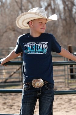 CLMTT7670115 Cinch T Shirt Boys "Lead Don't Follow"