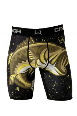 CLMXY6010011 Black Cinch Men's 9" Boxer Briefs "Nice Bass"