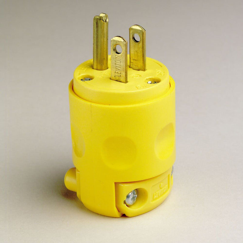 HG5166616 Electric Cord End Male c/w Lite Yellow
