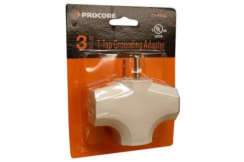 HG21-1100 Adaptor 3 outlet T-Tap Grounding
