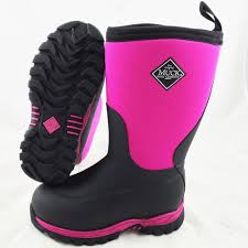 CLMBRG2-13-Blk/Pink Muck Boot Kids Rugged II