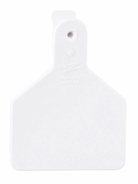 ACNZCALFSN-Short Nk-White New Z Calf Tags 1 Piece 25's