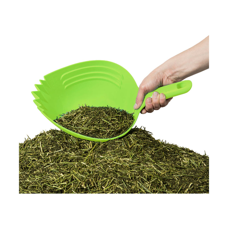 AC940--Lime Grn Feed Scoop Rake "SKUP"