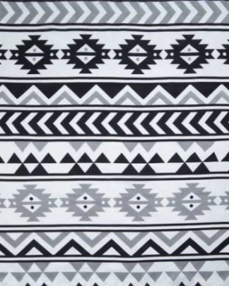 CLSCRFSOUTHWEST--BlkWhte Scarf Silk SouthWest - 34"