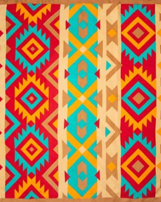 CLSCRFSOUTHWEST--GoldRed Scarf Silk SouthWest - 34"