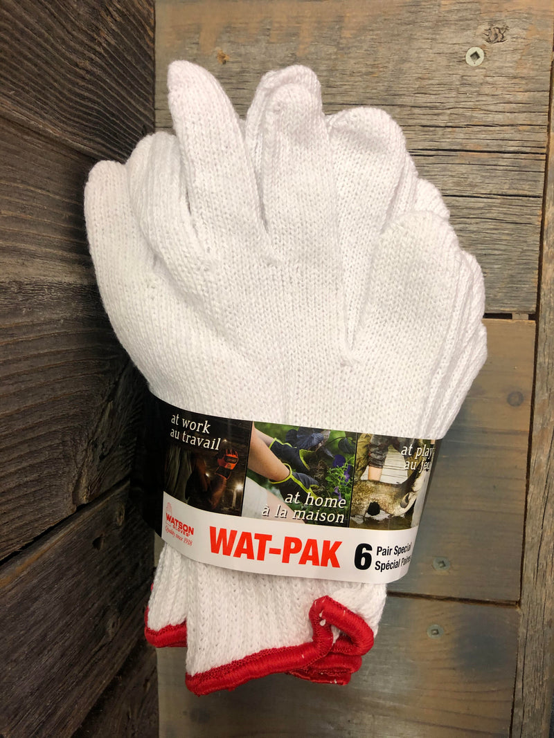 CL603-S Gloves Cotton White Knight 6 Pkg