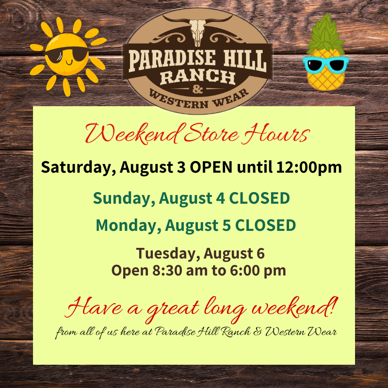 Weekend Store Hours