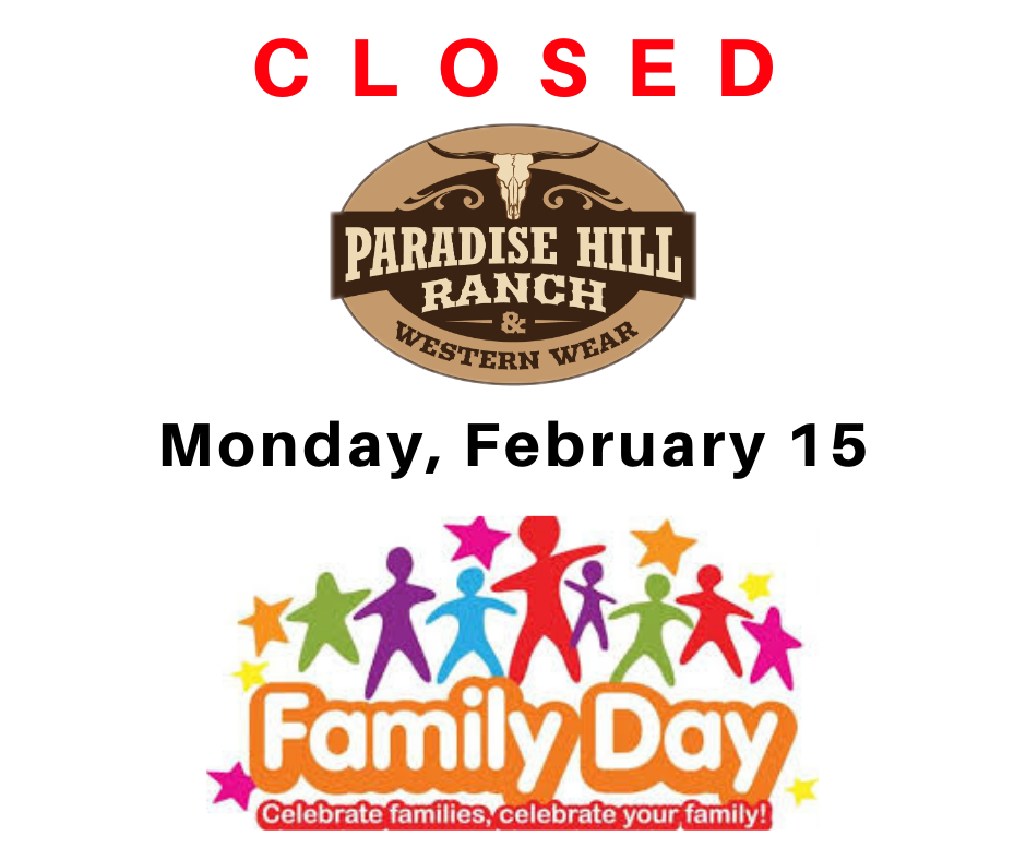 Closed for Family day!