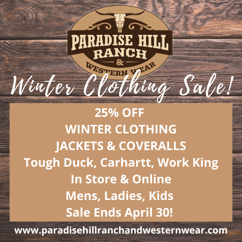 Winter Clothing Sale!