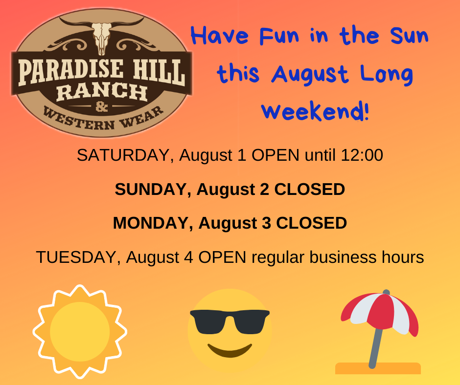 Weekend Store Hours!