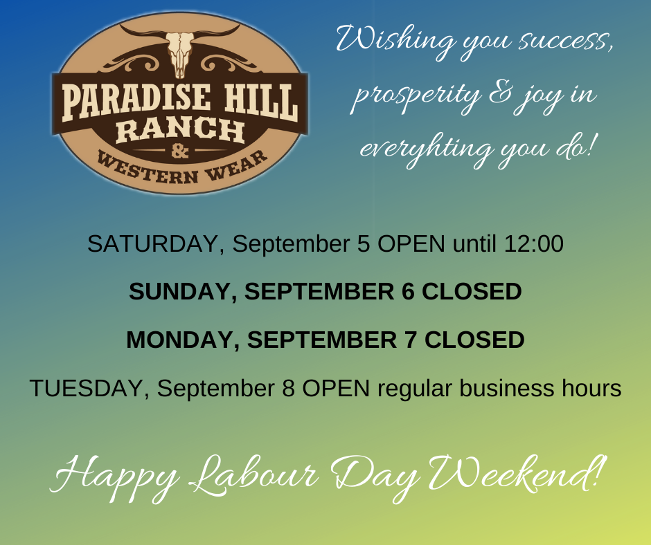Weekend Store Hours!
