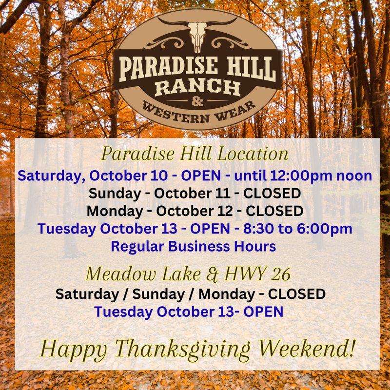 Happy Thanksgiving - store hours