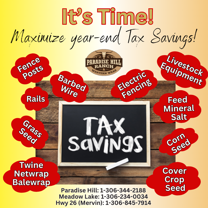 TAX SAVINGS SEASON!