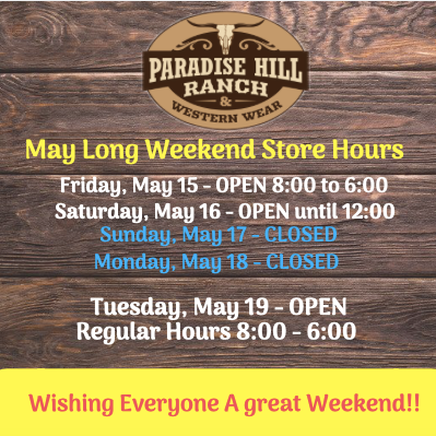 May long weekend - store hours