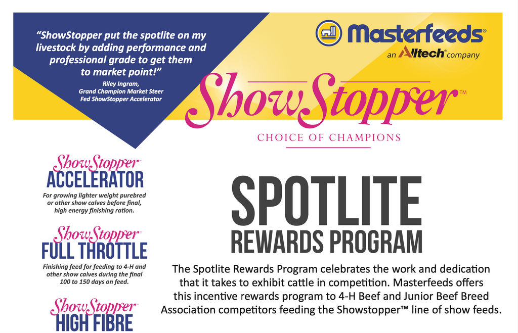 Masterfeeds Spotlite Rewards Program!