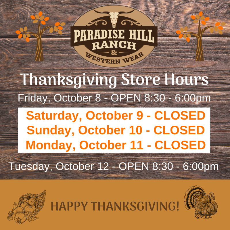 Thanksgiving Store Hours!