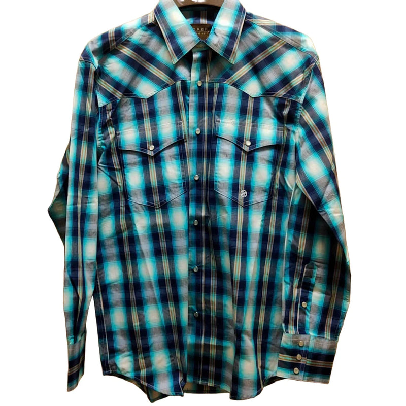 CL03-001-0778-7038  Men's Roper Bluejay Plaid L/S Shirt