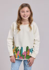 CL03-009-0513-6148-Cream Girls Roper Crewneck w/ Cactus on Bottom