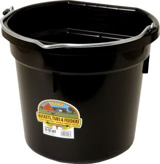 AC115-53-Black Bucket Flat Back 20 QT P20FB