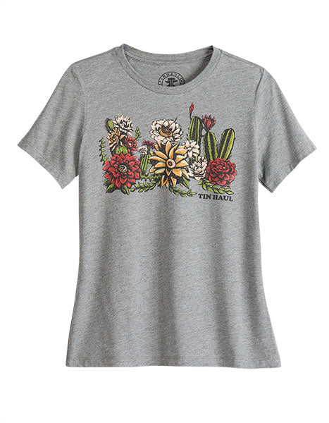 CL10-039-0501-0955 Womens Tin Haul Cactus Garden T-Shirt