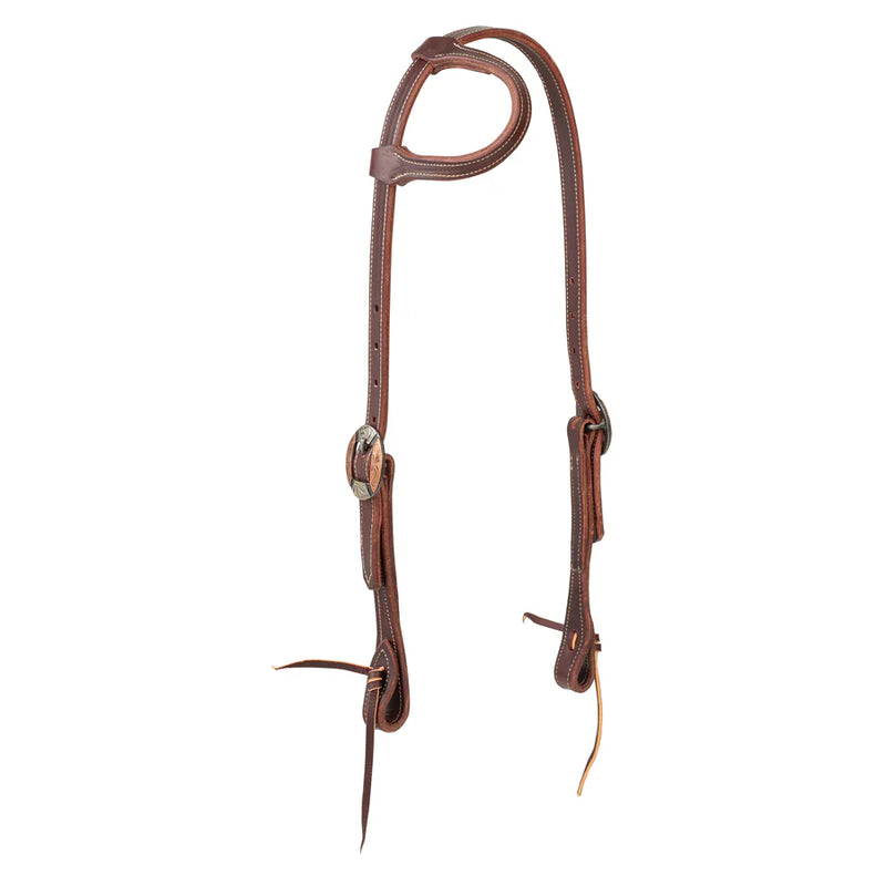 TK10058-01-28 Headstall One Ear Burgandy Latigo Designer