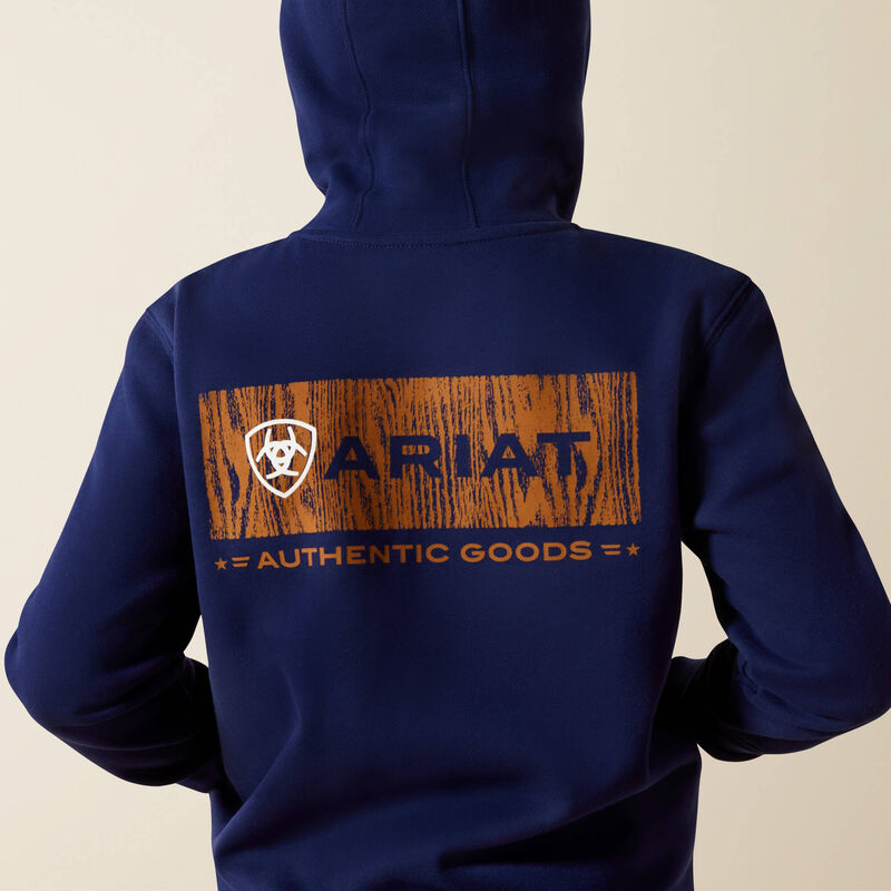 CL10062497 Ariat Men's Hoodie Wood Logo on Back