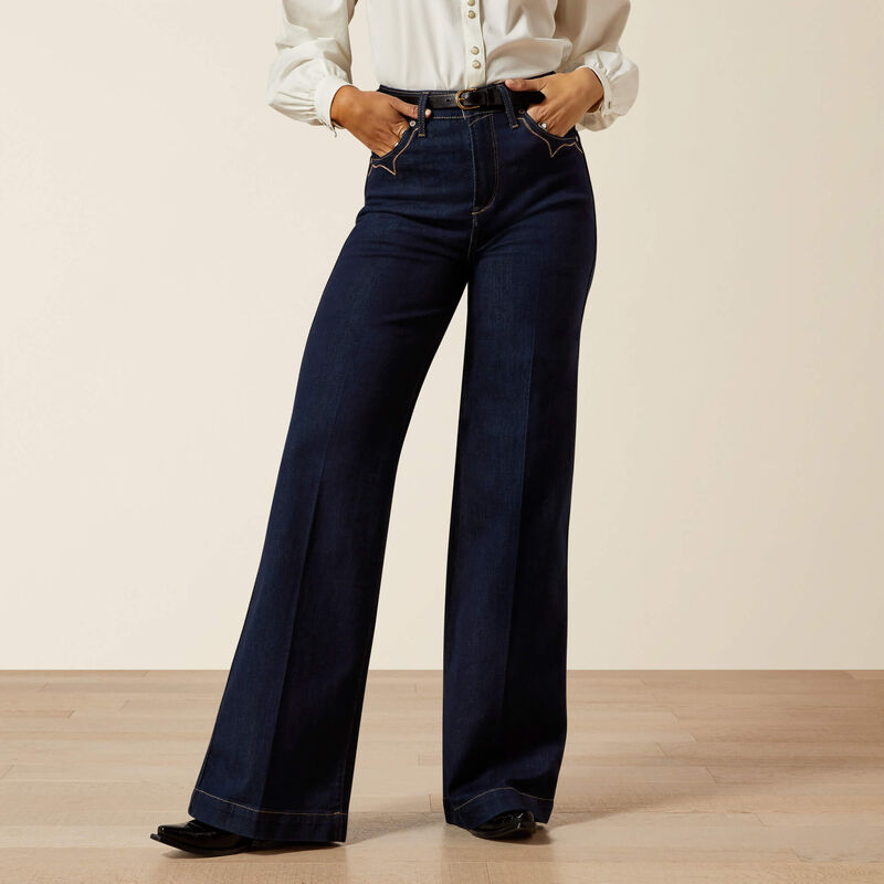 CL10065877 Ariat Ladies Jeans- Veronica Ultra High Rise Wide Leg